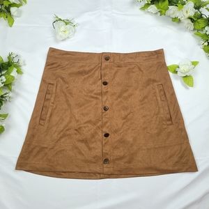Faux Suede Skirt